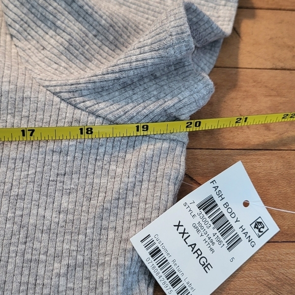 Jenni Intimates Heather Grey Ribbed Shortsleeve Bodysuit - Picture 6 of 8